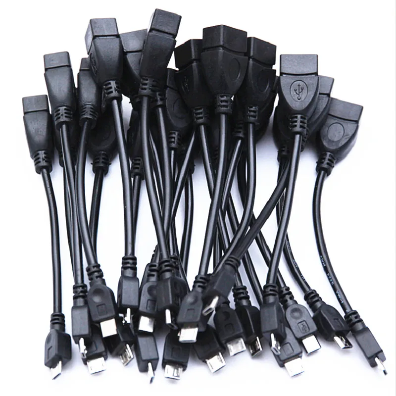Adaptador de conector de extensión, cable OTG de 10CM, 90 grados, derecho, Izquierdo, arriba y abajo, Micro USB 2,0, 5 pines, macho A USB 2,0 A hembra - imagen 4