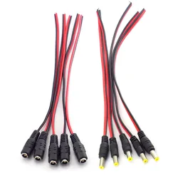 Cable Alimentación CC 12V/24V Macho-Hembra para CCTV y Tira LED