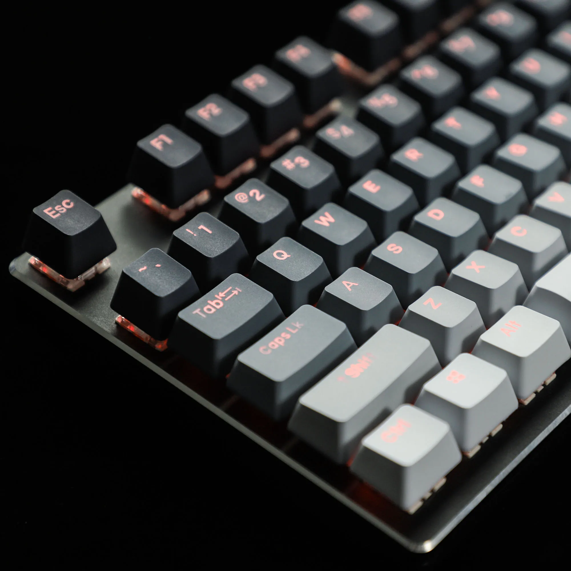 YMDK-teclas retroiluminadas de doble disparo para teclado mecánico MX, teclas con gradiente púrpura Polar, PBT, perfil OEM, 124, 87, 84, 68, 104 - imagen 2