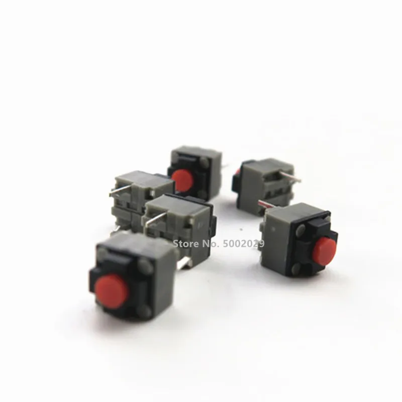 Kailh-microinterruptor silencioso cuadrado, 2 piezas, 2 pines, puede reemplazar el microinterruptor rectangular, 6x6x7,3mm, 8 millones de vida - imagen 2