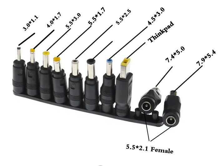 Adaptador Corriente Universal 5.5x2.1mm con Puntas Lenovo ThinkPad - imagen 2