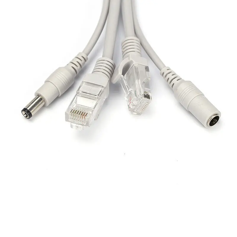 Cable de red CCTV de 5m, 10m, 15m, 20m, 30m, 50m, Cable RJ45 CAT5/CAT-5e + extensión de alimentación CC, Cable Ethernet de red CCTV para cámara IP - imagen 3
