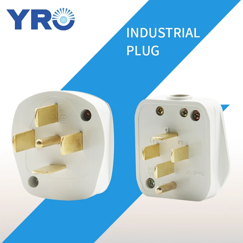 Enchufe industrial trifásico para aire acondicionado, enchufe industrial de alta potencia de 4 y 5 cables