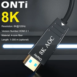 Cable HDMI Fibra Óptica ONTi 48Gbps 8K HDR ARC