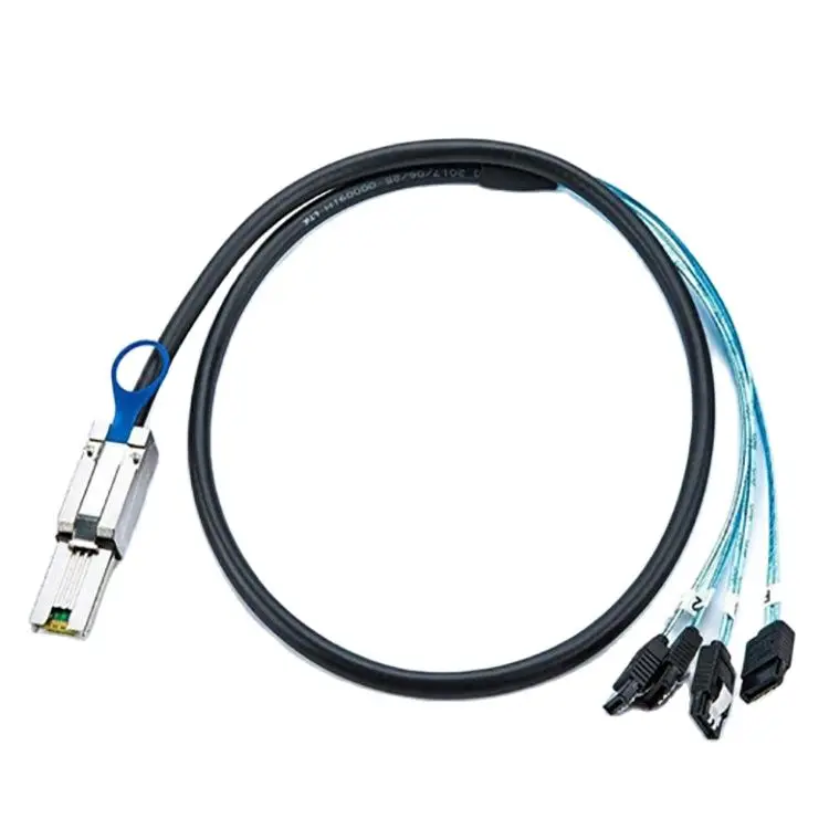 Mini SAS 26Pin SFF-8088 macho a 4 SATA 7Pin hembra adaptador divisor de disco duro Cable de datos 1m 8088 a 4 cables SATA - imagen 4