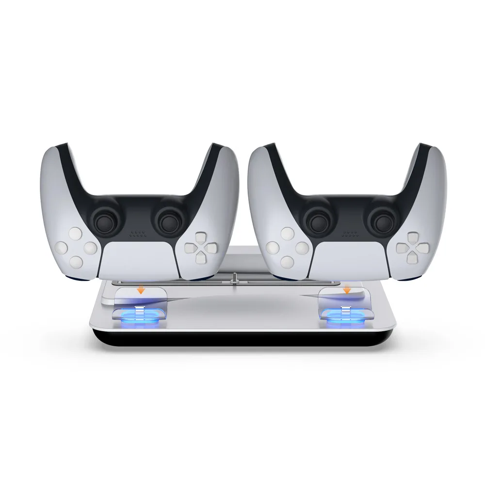 Ventilador de refrigeración para PS5, Base de soporte Vertical para PS5, controlador Dual, consola de mando, estación de carga, ventilador enfriador, soporte para auriculares - imagen 5