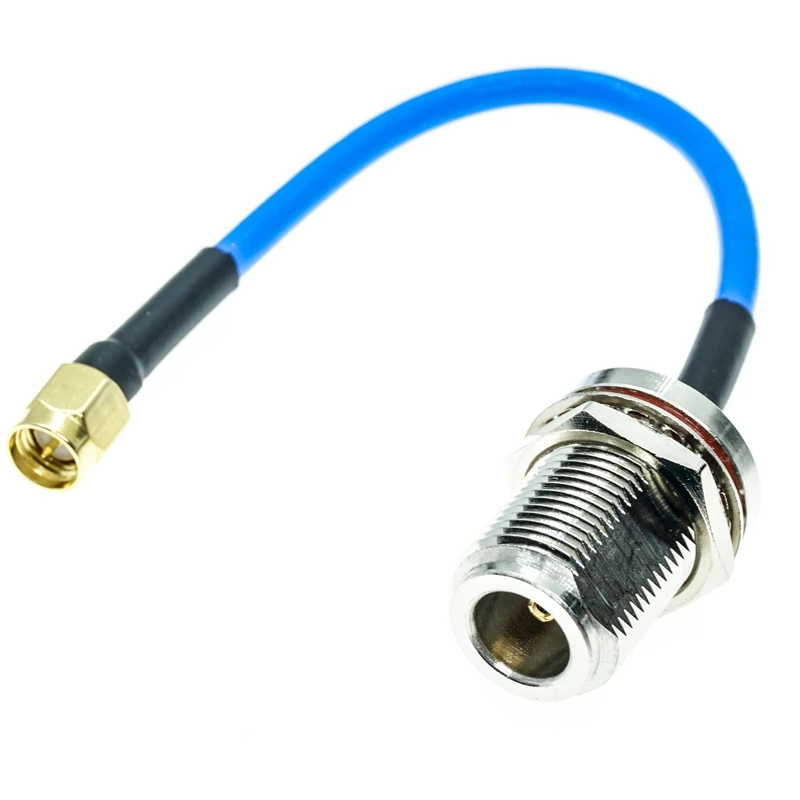 N hembra Jack Mamparo a conector macho SMA RG402 RG-402 Cable coaxial semiflexible 0,141" 50ohm Azul - imagen 3