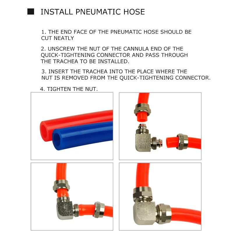100 Uds 50 Uds PV codo de giro rápido tuerca de bloqueo de metal neumático rápido doblado de ángulo recto 90 grados - imagen 2