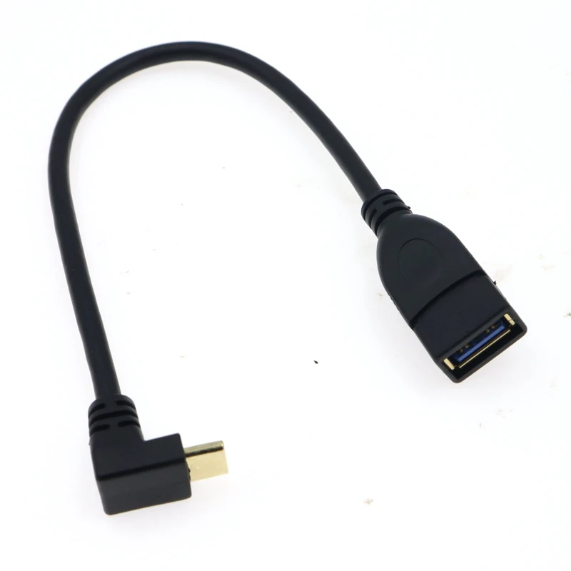 Cable adaptador OTG hembra de 5Gbps, ángulo de 90 grados, tipo C, USB 3,1, macho, para USB 3,0, para teléfonos móviles y tabletas - imagen 4
