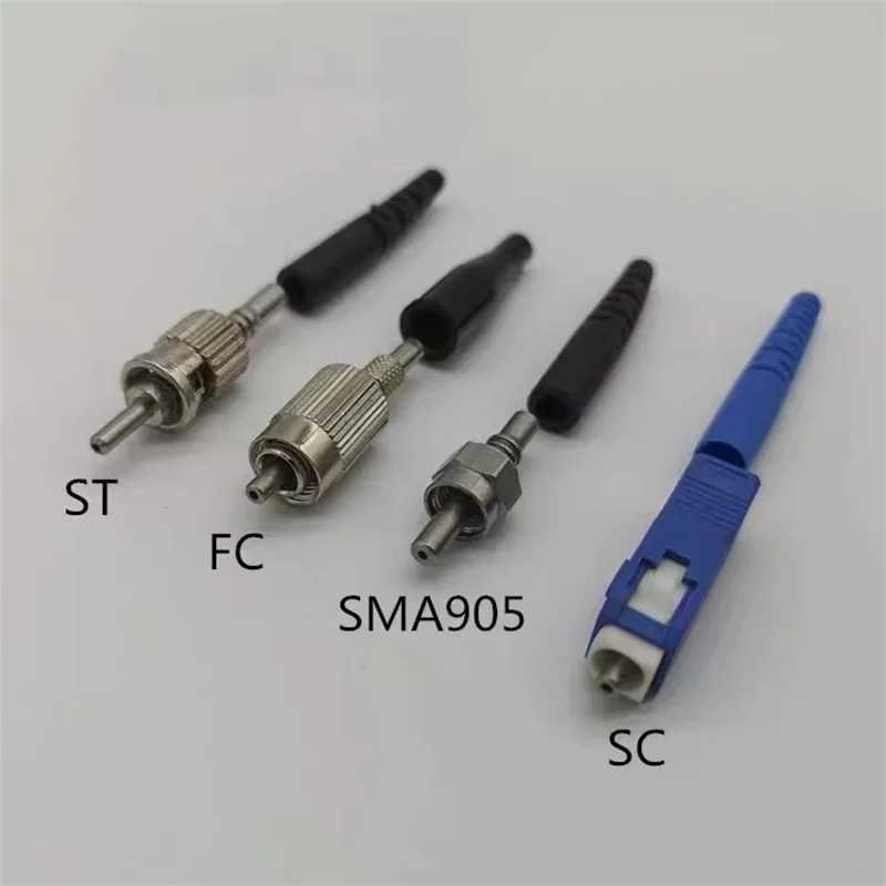 Conector de fibra óptica ST FC SMA905, 10 piezas, 1000um, 2000um, virola de metal de 1mm de diámetro interior para fibra óptica grande de plástico, Envío Gratis