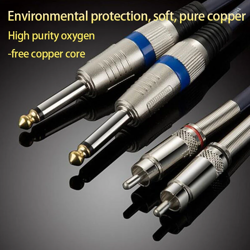 Cable equilibrado de cuatro cabezales, doble 6,35 a doble RCA, 2 pares, 2 cables de mezclador de loto - imagen 5