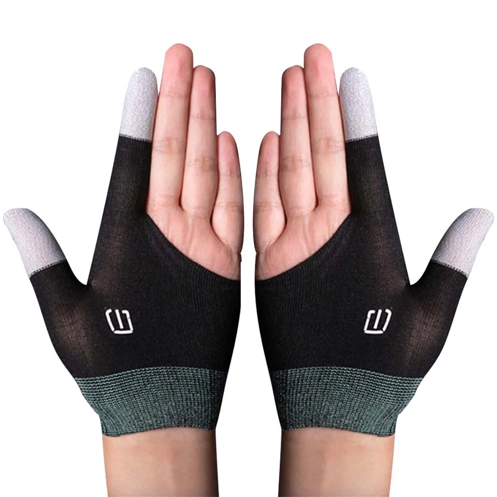 Guantes para juegos móviles, 2 uds., resistentes al sudor, antideslizantes, pantalla táctil, funda para el dedo, guantes transpirables para juegos móviles