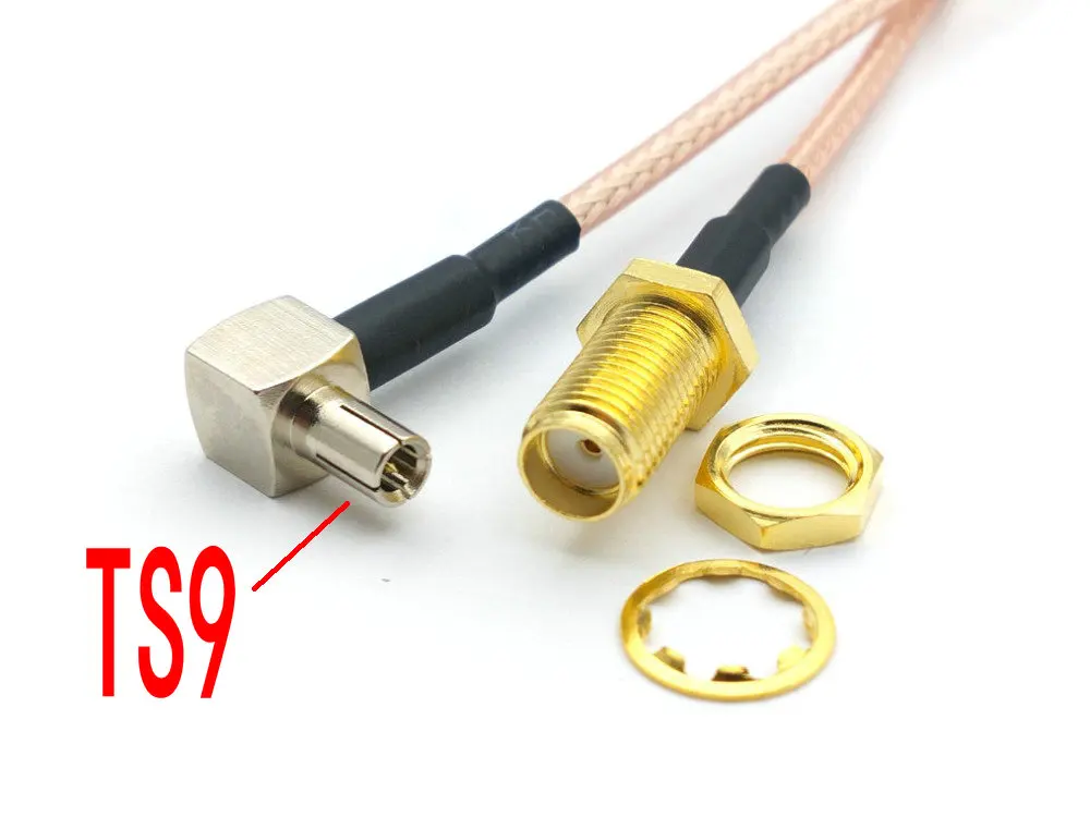 CABLE de 50 piezas RG316 SMA hembra a adaptador de conector macho ts9 - imagen 2