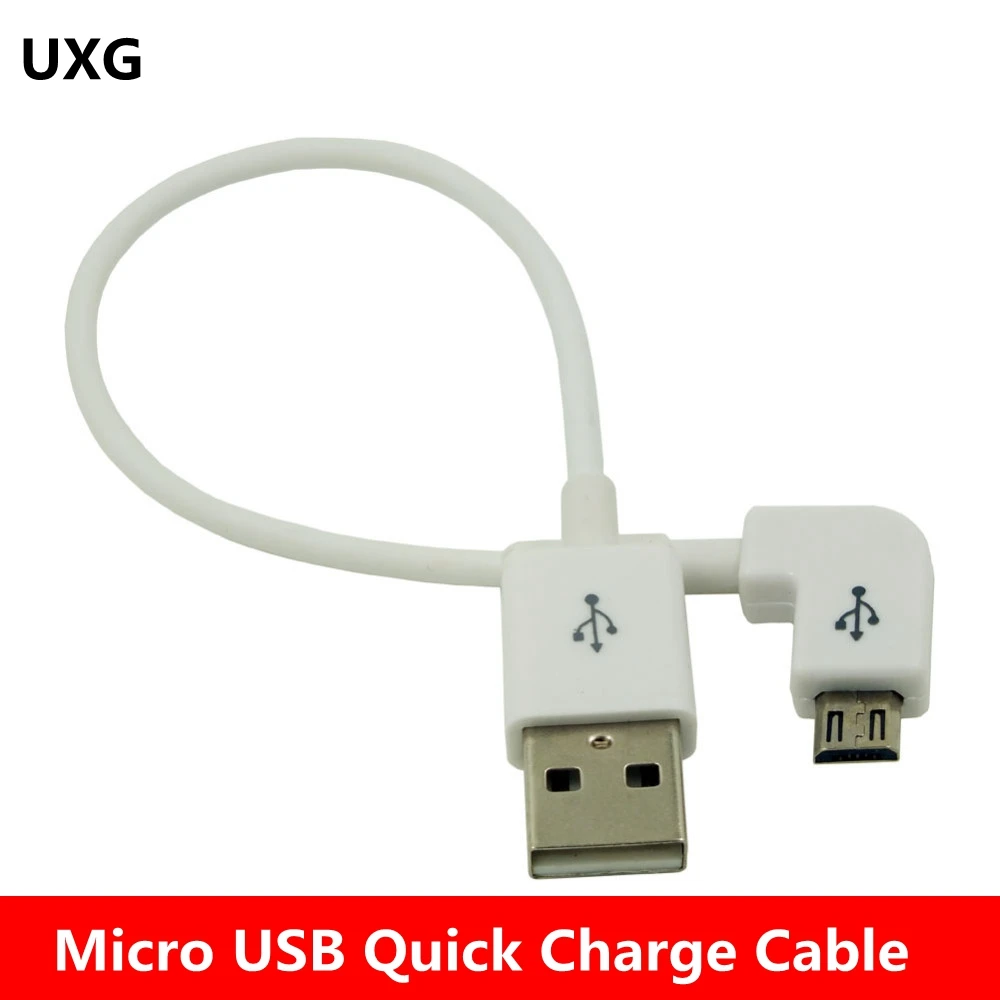 Cable Micro USB Corto de 90 Grados, 2A, Carga Rápida, USB a Micro USB, Cargador en Ángulo, Sincronización de Datos, Cable de Carga Rápida para Dispositivos Móviles - imagen 2