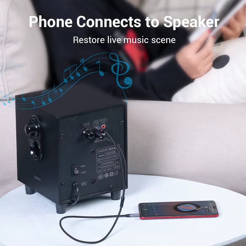 Cable Vention 3,5mm a 2RCA – Audio Estéreo para Cine en Casa - imagen 2