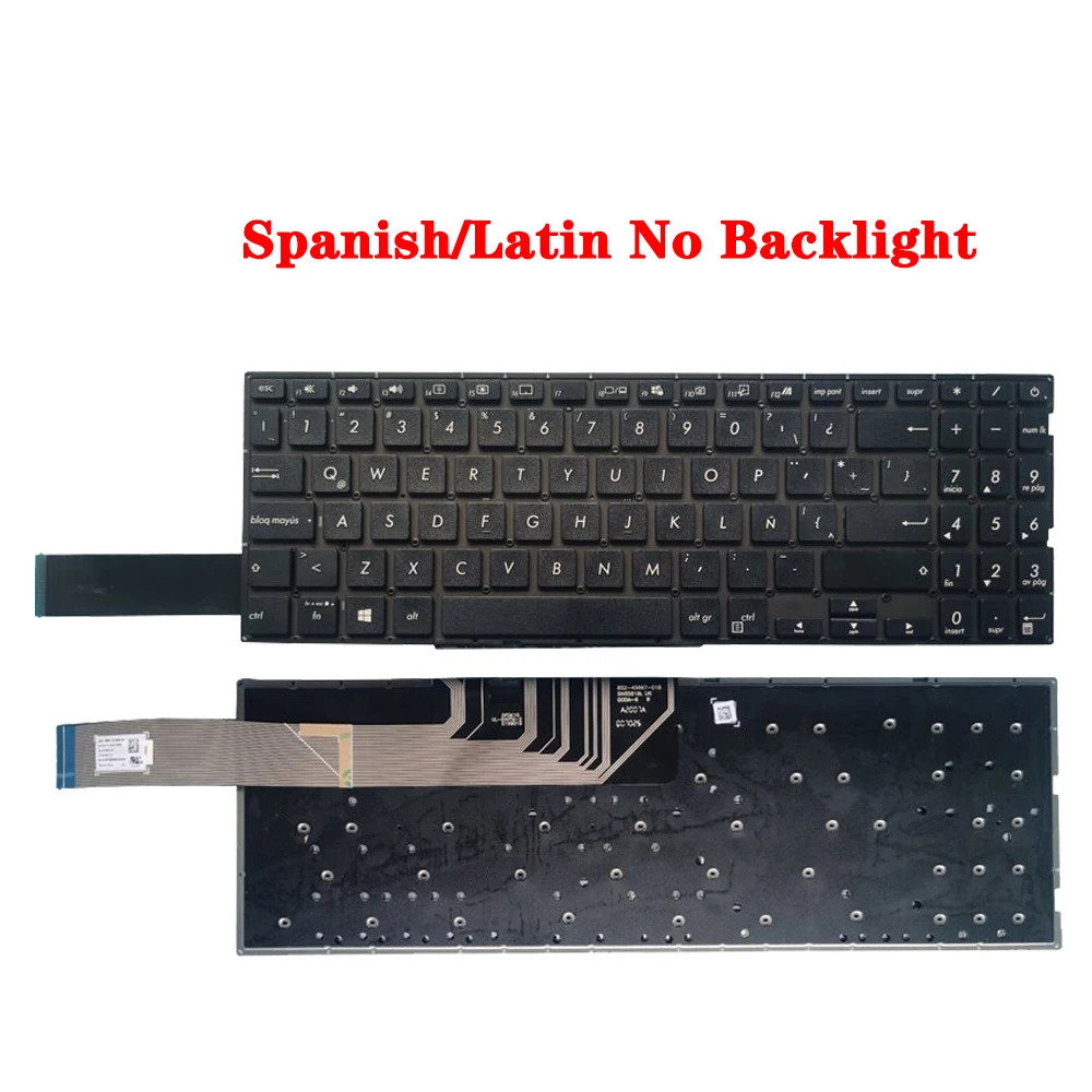 Teclado español para ordenador portátil SP/latino LA/ruso RU para ASUS Mars15 X571 X571G X571GT X571U X571F K571 K571GT F571 F571G F571GT VX60G - imagen 5