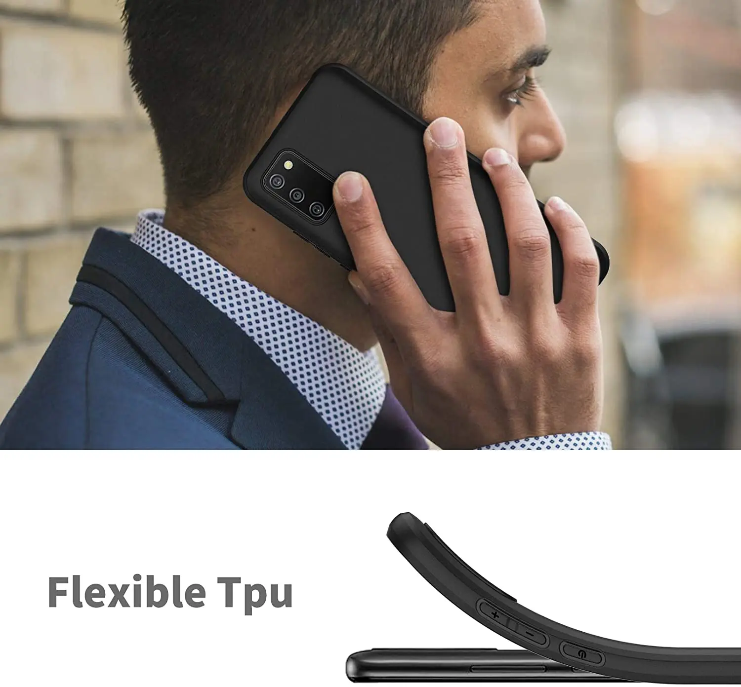 Funda para Samsung Galaxy A02S SM-A025F, cubierta negra suave de TPU mate a prueba de golpes para Samsung Galaxy M02S SM-M025F - imagen 4