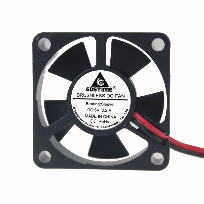 Gdstime-Motor silencioso sin escobillas para refrigeración, miniventilador axial de 5 V, 35x35mm, 2,0, 35mm x 10mm, 5 voltios, 2 pines, 3510, 10 Uds. - imagen 3