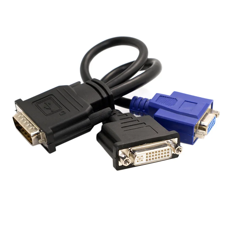 DMS-59 Revolution DVI 24 + 5 hembra y VGA RG 15pin hembra Sistribuutor tarjeta gráfica de expansión One Drag Two línea de pantalla dividida - imagen 3