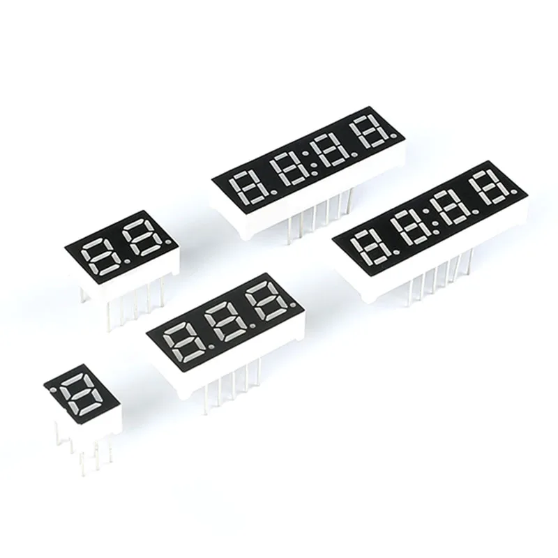 20 piezas/1 unidad, pantalla LED de tubo Digital de 0,28 pulgadas, 1Bit, 2Bit, 3Bit, 4Bit, reloj, cátodo de ánodo común, 0,28 ", 7 segmentos, tablero rojo Led DIY - imagen 3