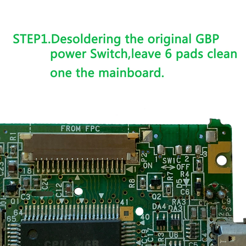 Interruptor de botón de encendido versión 2,0 para Gameboy Pocket GBP, Gameboy Color GBC, piezas de reparación de consola de juegos V2.0 - imagen 4