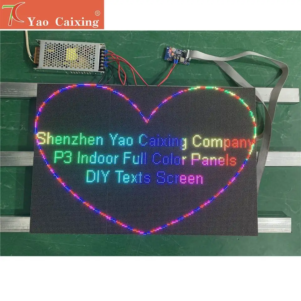 Envío Gratis 6 uds P3 paneles de interior 576x384mm WF2 Wifi controlador USB DIY tablero de textos digitales - imagen 3