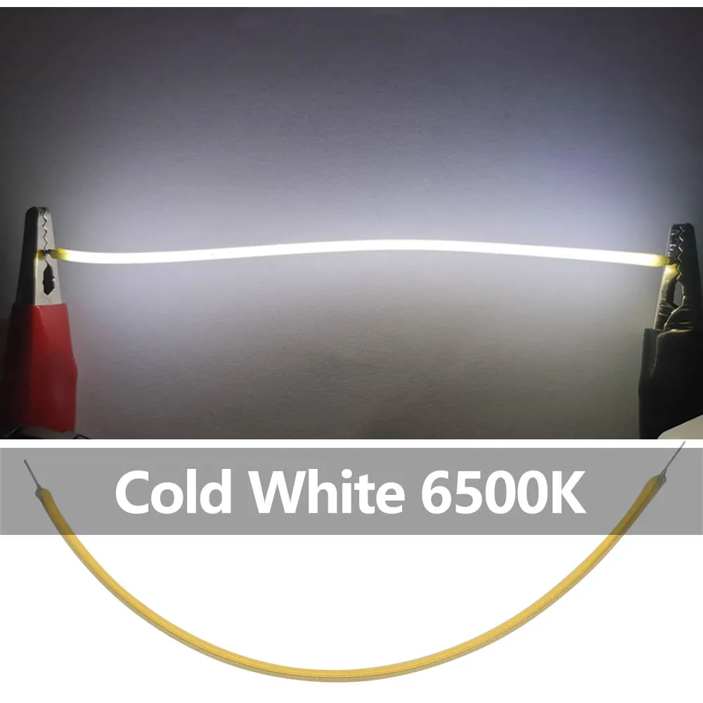 10 Uds 130mm 300mm filamento LED Flexible blanco frío cuentas de lámpara suave diodo DC3V para accesorios de bombilla Edison Retro luz en espiral DIY - imagen 5