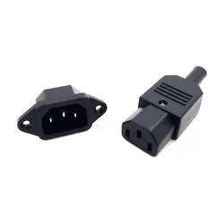 Juego completo de conectores 3 pines 220V CC/CA macho-hembra