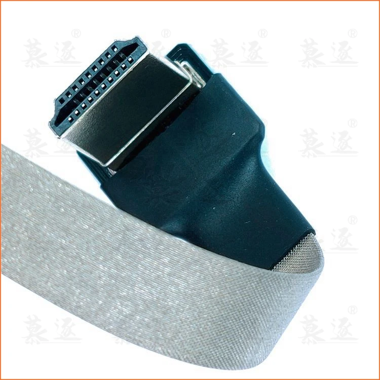 Anillo magnético antiinterferencias compatible con HD ángulo inferior FPC Mini HD C a HDTV A macho FPV HDTV cable plano antena múltiple - imagen 3