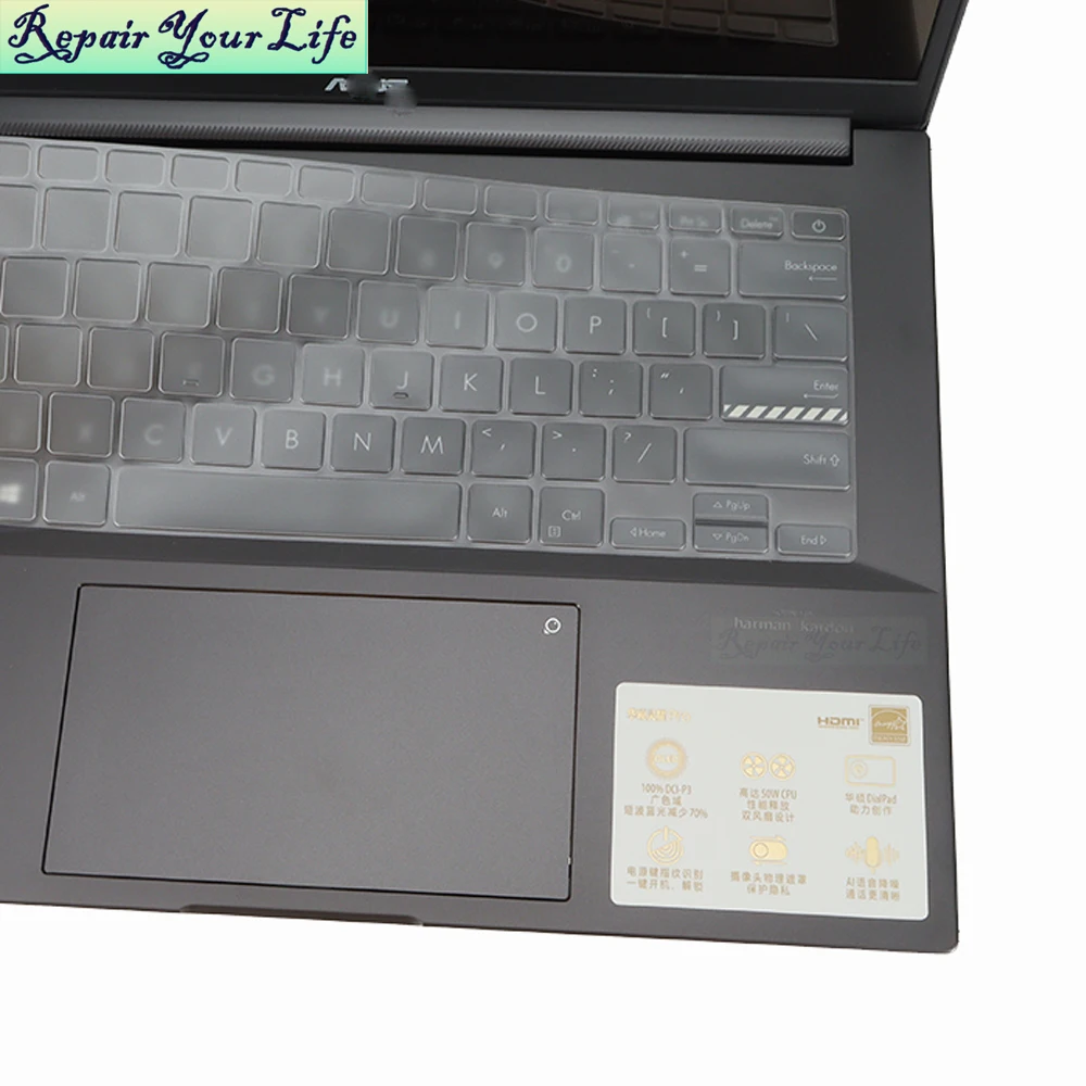 Cubierta para teclado de portátil M7400, TPU transparente para Asus Vivobook Pro 14X M7400Q M7400QE M7400QC, accesorios de cubierta de película protectora contra el polvo - imagen 4