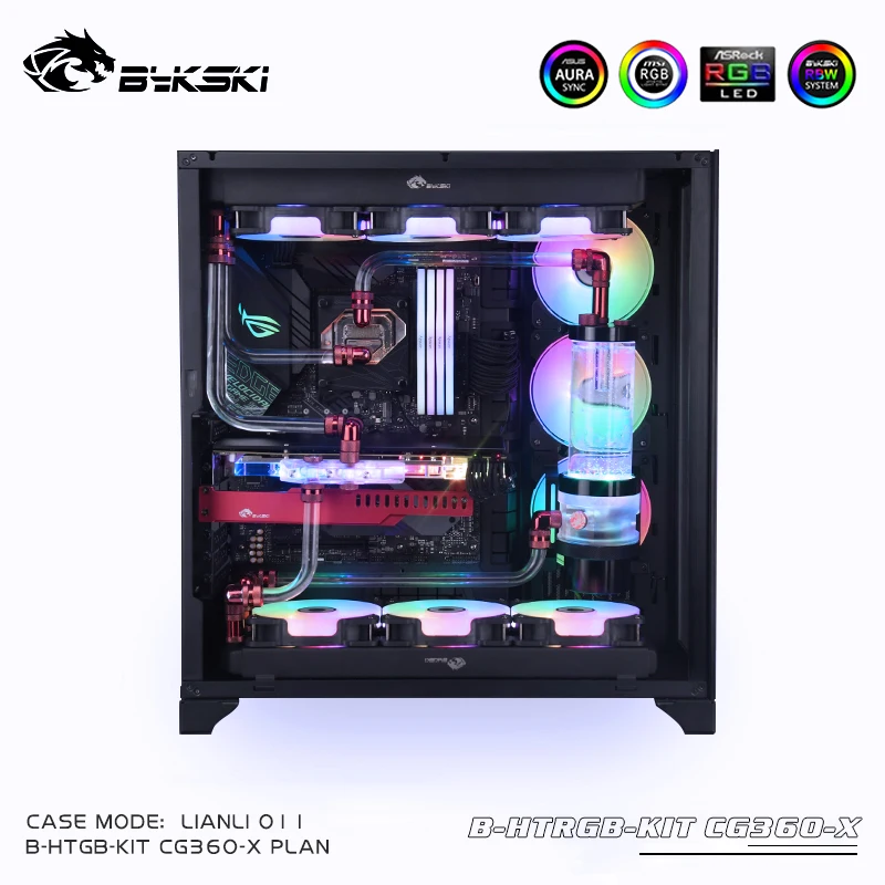 Kit de enfriador de líquido Bykski para CPU INTEL AMD/tarjeta de vídeo refrigeración de tubo duro/paquete de enfriamiento de tubo Rappy 360mm/soporte AURA RGB - imagen 3