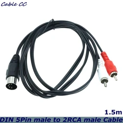 Cable DIN 5 Pines macho a 2 RCA – Audio Estéreo