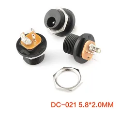 Conector 5,8x2,0 mm DC, 3 pines - Alimentación eléctrica para cables
