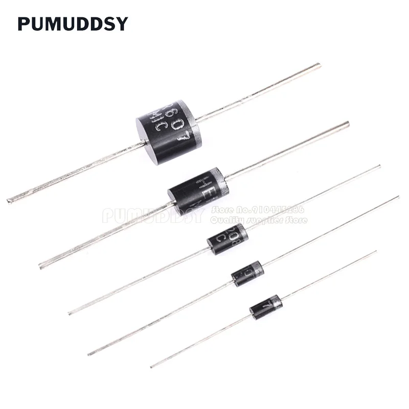 20 piezas diodo rectificador HER108 HER208 HER307 HER308 HER508 SF16 SF56 SF54 FR102 FR307 FR607 HER207 HER305 DO-27 - imagen 4