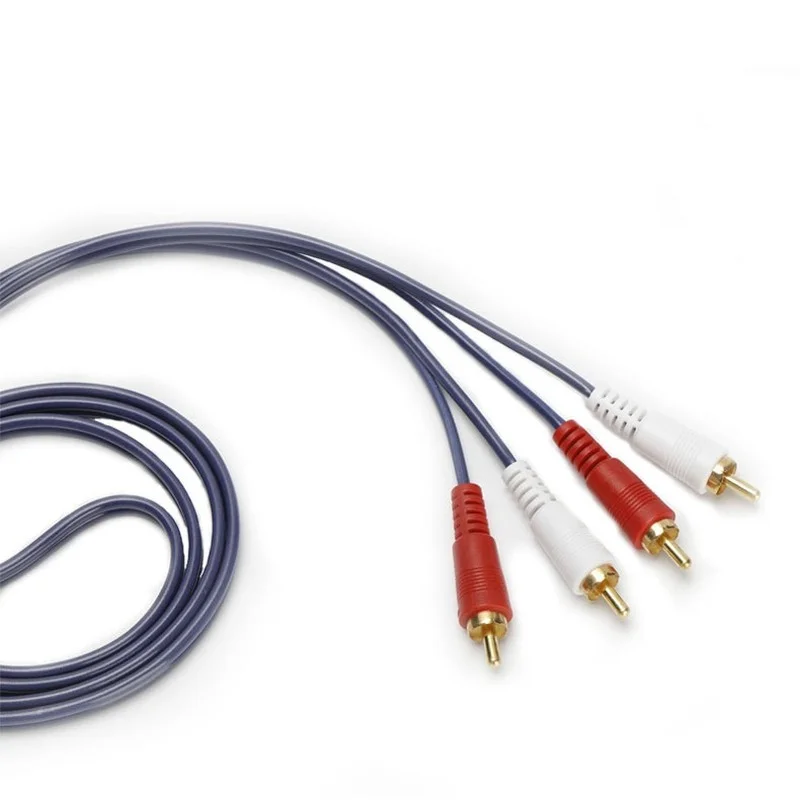 Cable de Audio auxiliar de 3,5mm, conector Lotus 2 RCA, amplificador de potencia de salida de teléfono y ordenador, línea de Audio de 1,5 m, 1 ud. - imagen 4