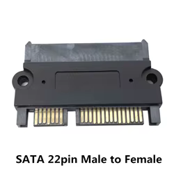 Convertidor adaptador SATA macho a SATA macho Sata de 22 pines con Cable de datos de alimentación SATA hembra a macho de 7 pines + 15 pines