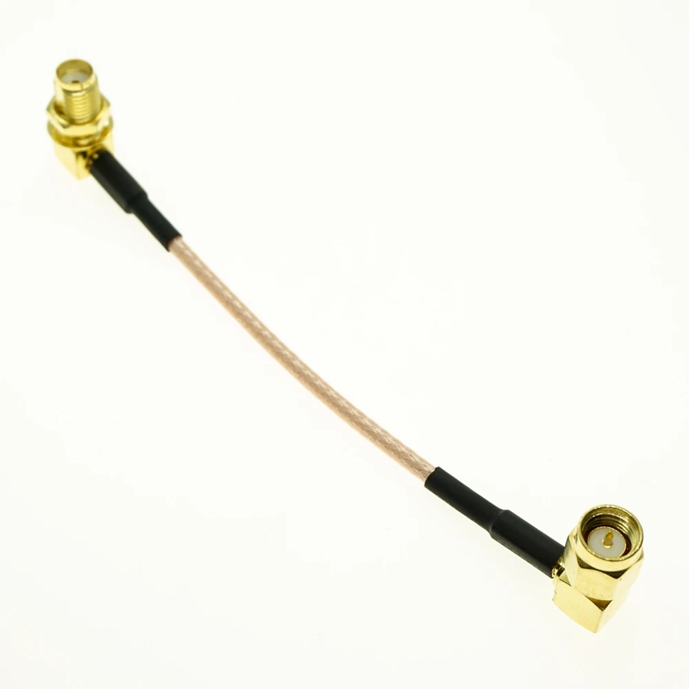 SMA macho ángulo recto a SMA hembra ángulo recto 90 grados Cable RF Pigtail 6 pulgadas RG316 puente 10cm 15cm 50cm - imagen 3