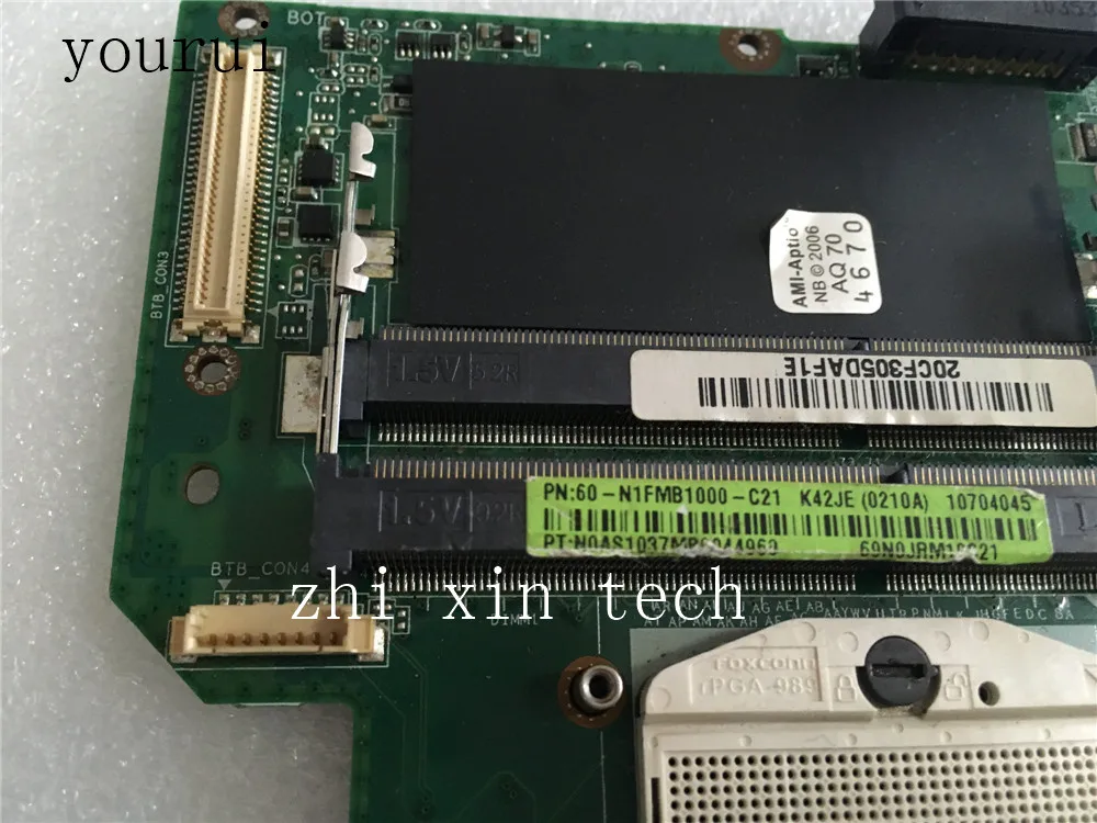 Yourui-placa base original para ordenador portátil ASUS, placa base K42JE DDR3 60-N1FMB10000 K42JE, totalmente prueba de trabajo - imagen 3
