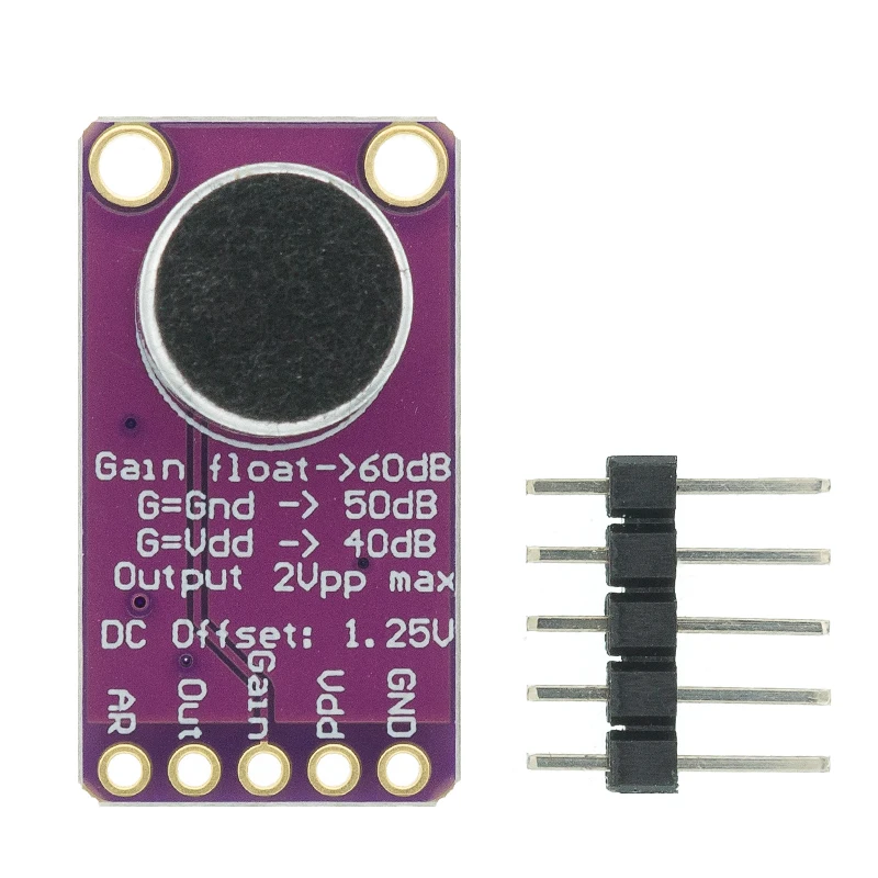 AMPLIFICADOR DE MICRÓFONO Electret, módulo estable MAX9814, Control de ganancia automático