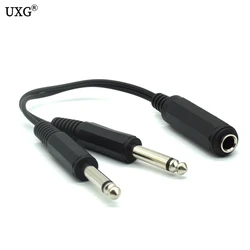 Cable Divisor Estéreo TRS 6,35mm a Doble Mono TS