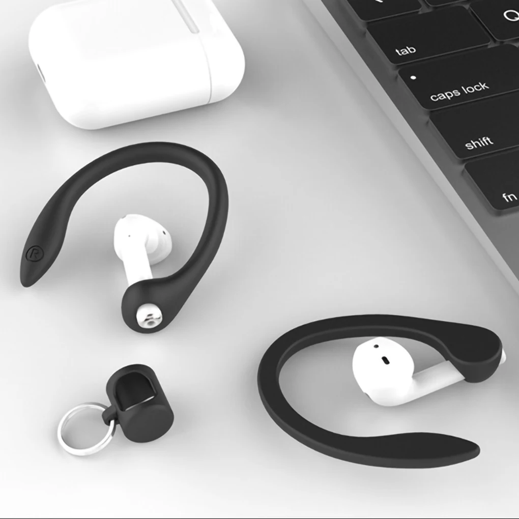 Gancho de silicona para auriculares, gancho portátil para la oreja, soporte para AirPods, 1 par - imagen 3