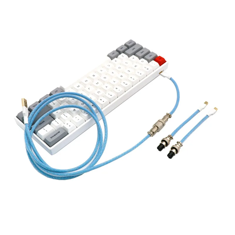 Angitu Teclado Mecánico Cable USB A TIPO C, Mini 5 pines, Micro Conector Con Aviador GX12 - imagen 5