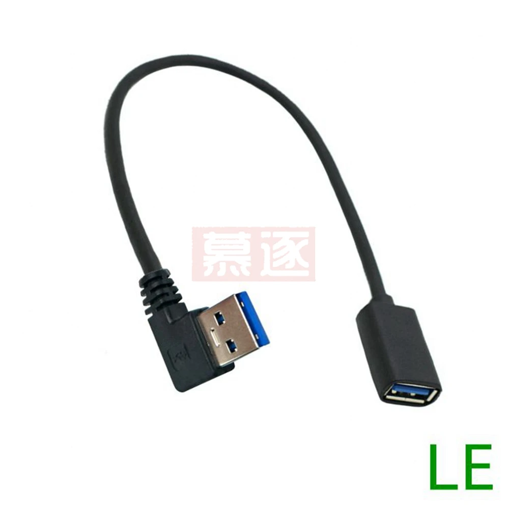 USB 3,0 1 Uds Cable de extensión de 90 grados arriba abajo ángulo izquierdo derecho macho a hembra Super velocidad 5Gbps Cables de carga de sincronización de datos USB - imagen 5