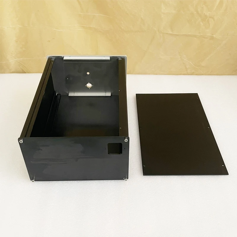 200*120*309MM X2012 todo en aluminio amplificador de potencia chasis caja DIY casa caja de amplificador de potencia HiFi carcasa frontal - imagen 5