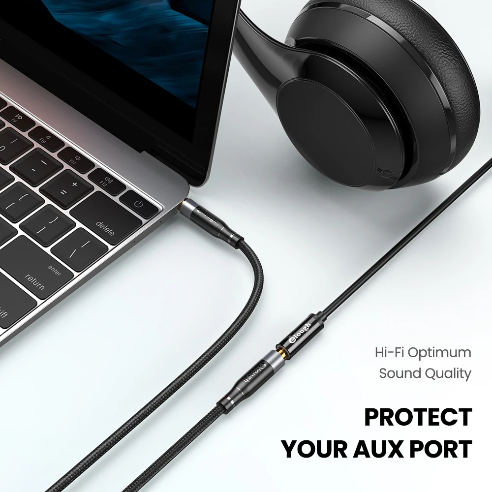 Elough Cable de extensión de Audio de 3,5mm macho a hembra Cable auxiliar Jack de 3,5mm para auriculares Cable extensor de altavoz para iPhone Xiaomi PC - imagen 3