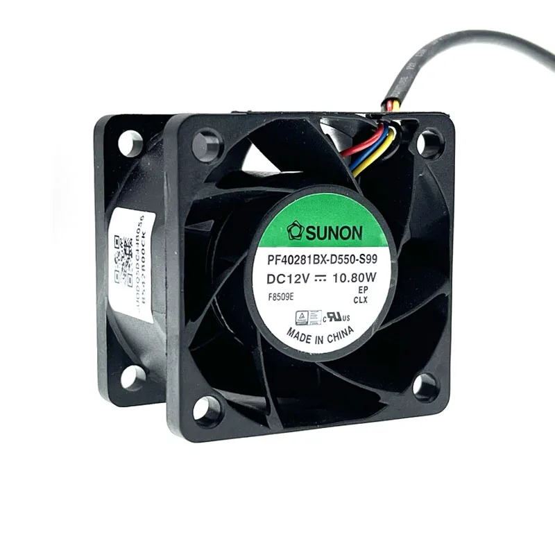 Ventilador de refrigeración de caja CFM de alta velocidad, PF40281BX-D550-S99 para Sunon de 40x40x28mm, 4028, 12V, 10,80 W, 20000RPM, 4 Mini ventiladores de alambre, 40mm, 4cm, nuevo - imagen 2