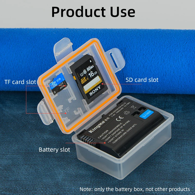 KingMa EN-EL15 ENEL15 Battery Plastic Case Storage Battery Holder Box For Nikon D800 D750 D810A D7200 D7100 D850 D7000 - imagen 3