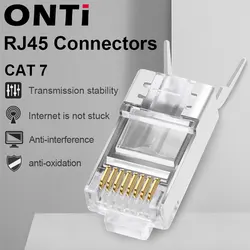 Conectores RJ-45 Cat6A/Cat7 Blindados FTP 8P8C Engarzado para Red