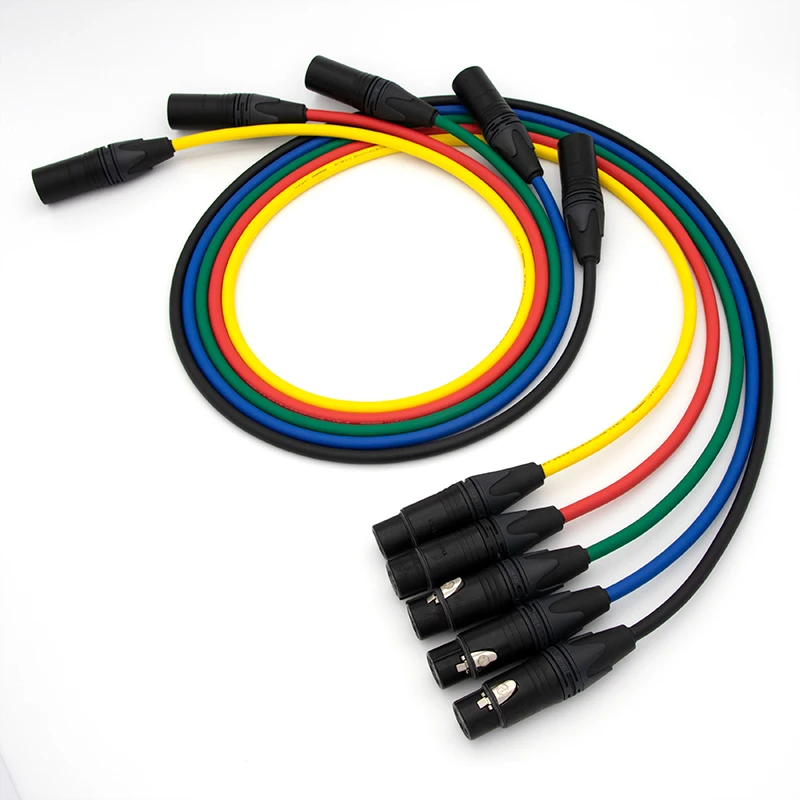 Mogami-conectores dorados Neutrik 2549 hechos a mano, cable Hifi xlr, micrófono macho y hembra, soporte de cable equilibrado + Micrófono de 48v - imagen 3