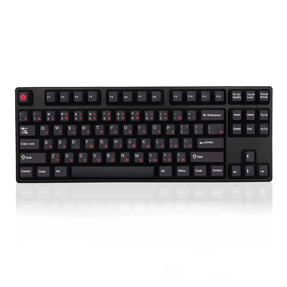 Juego de teclas de samurái de GMK-KEY, teclas minimalistas negras, perfil PBT Cherry, para dz60/64/68/75/84/87/96/980/104